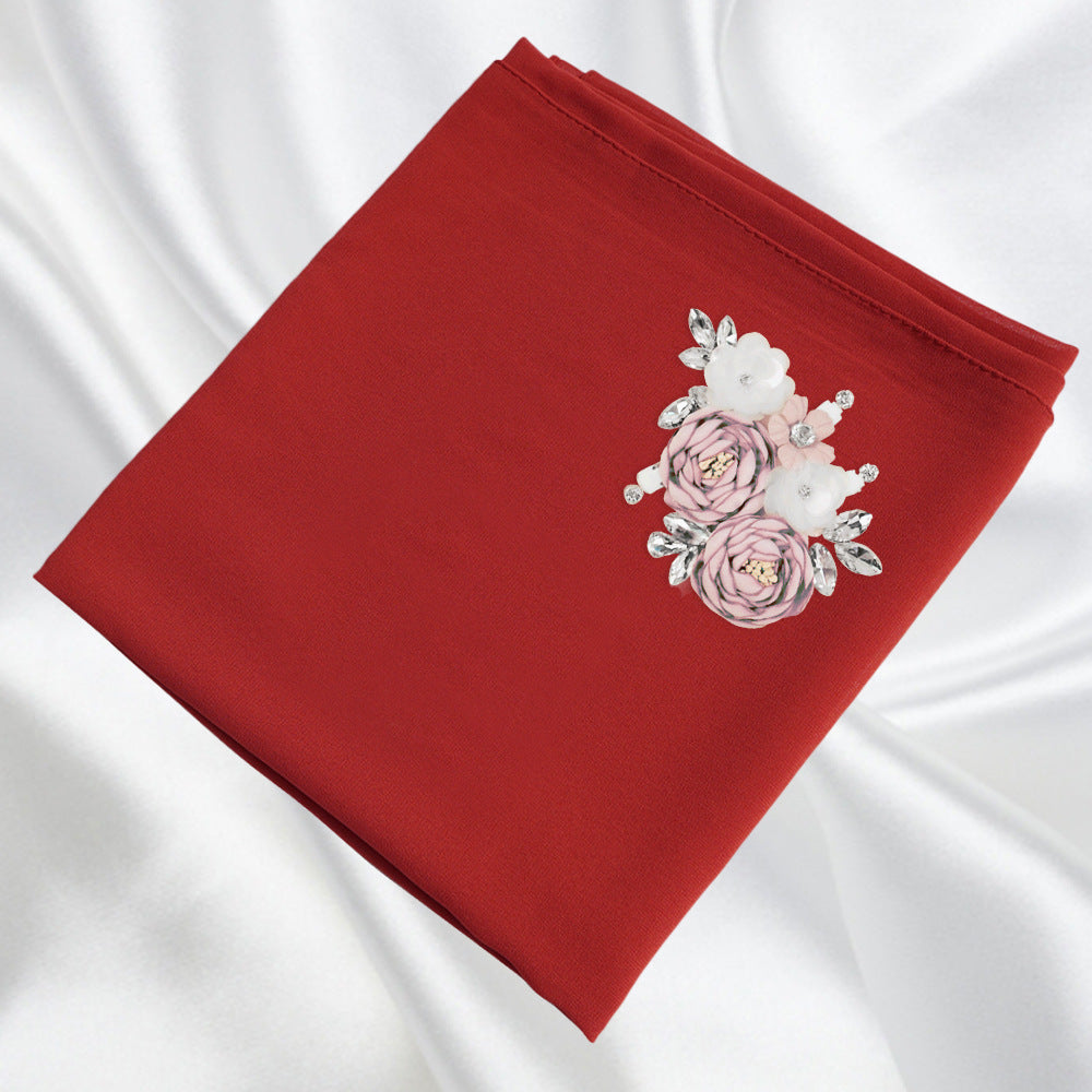 Premium Pearl Chiffon Headscarf