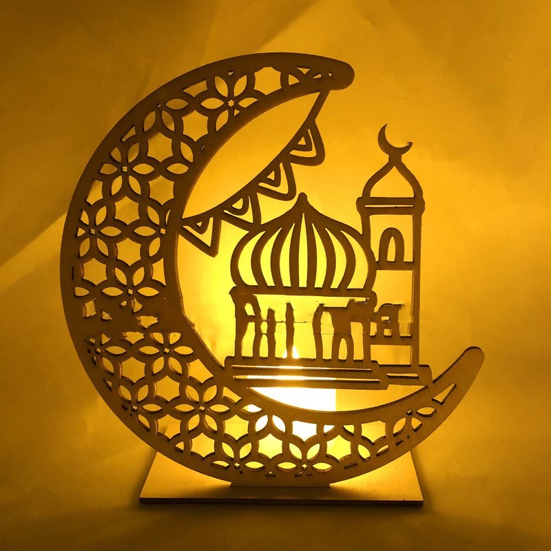 Luminous Handcrafted Wooden Islamic Gift