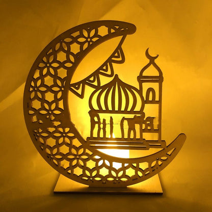 Luminous Handcrafted Wooden Islamic Gift