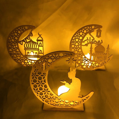 Luminous Handcrafted Wooden Islamic Gift