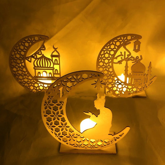 Luminous Handcrafted Wooden Islamic Gift