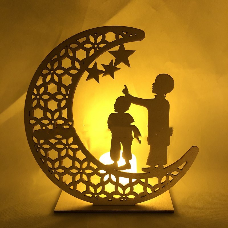 Luminous Handcrafted Wooden Islamic Gift