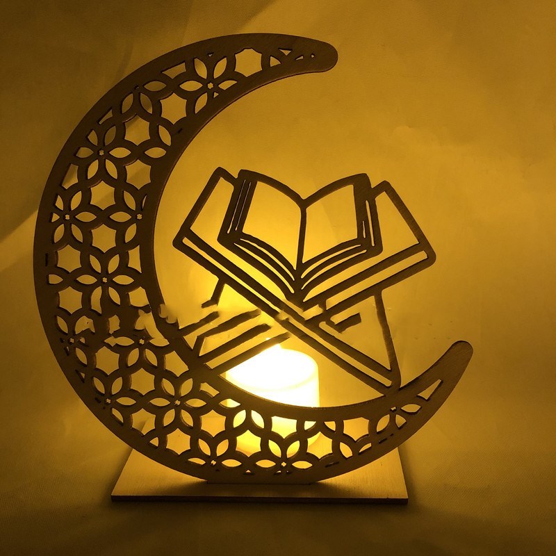 Luminous Handcrafted Wooden Islamic Gift