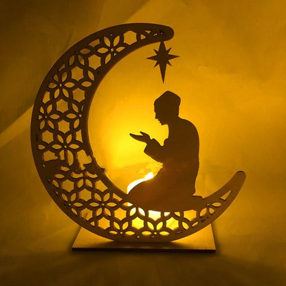 Luminous Handcrafted Wooden Islamic Gift