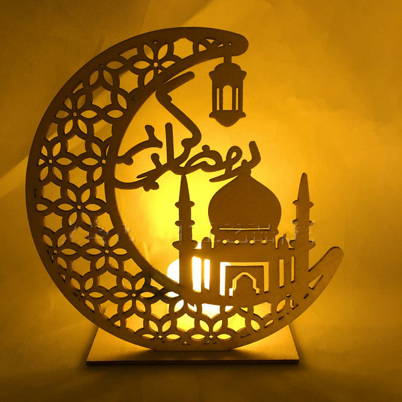 Luminous Handcrafted Wooden Islamic Gift