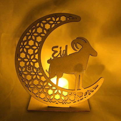 Luminous Handcrafted Wooden Islamic Gift