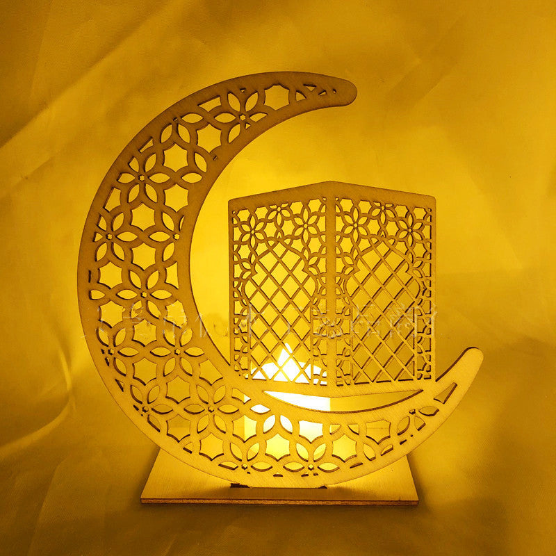 Luminous Handcrafted Wooden Islamic Gift