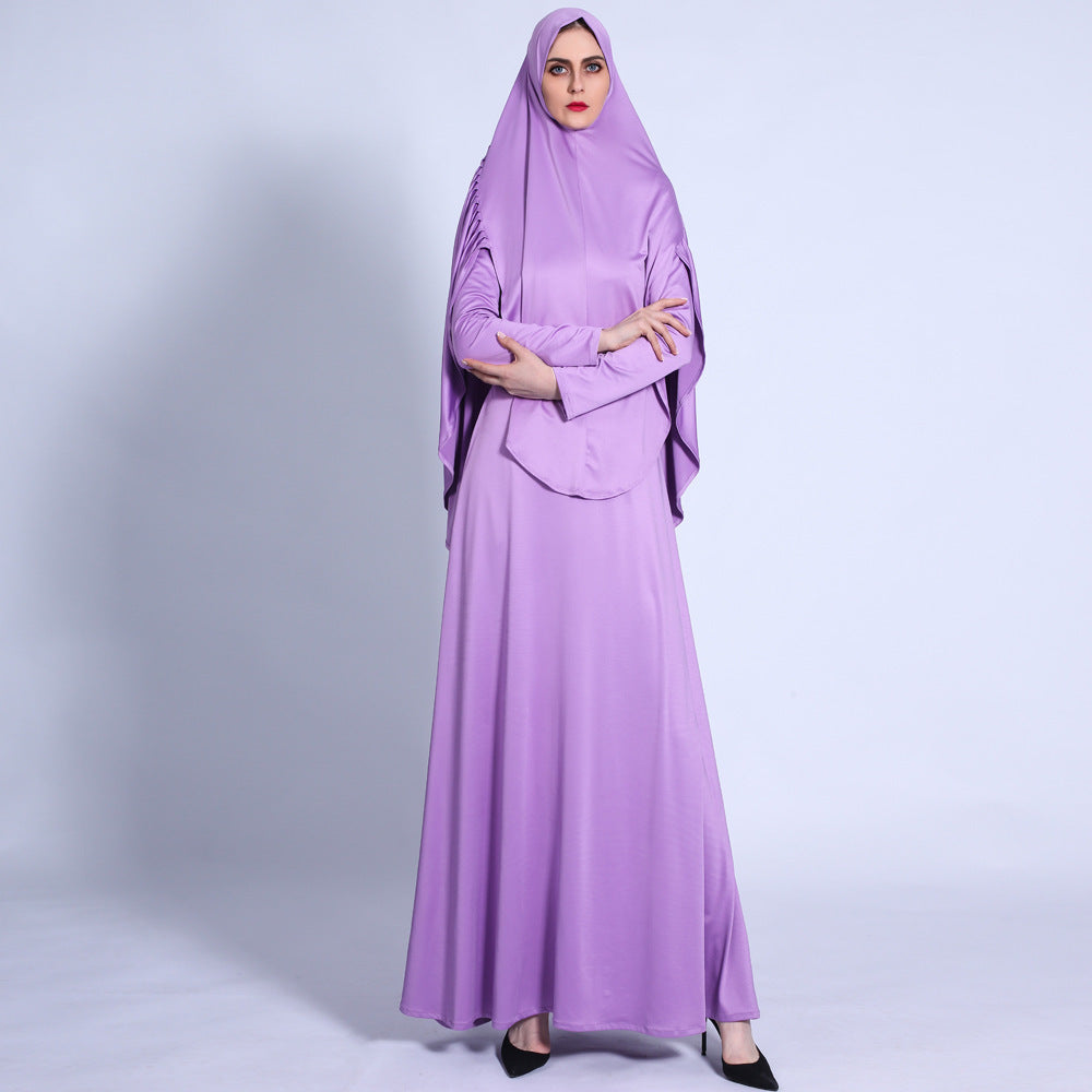 Premium Long Silk Plain Dress