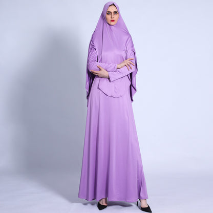 Premium Long Silk Plain Dress