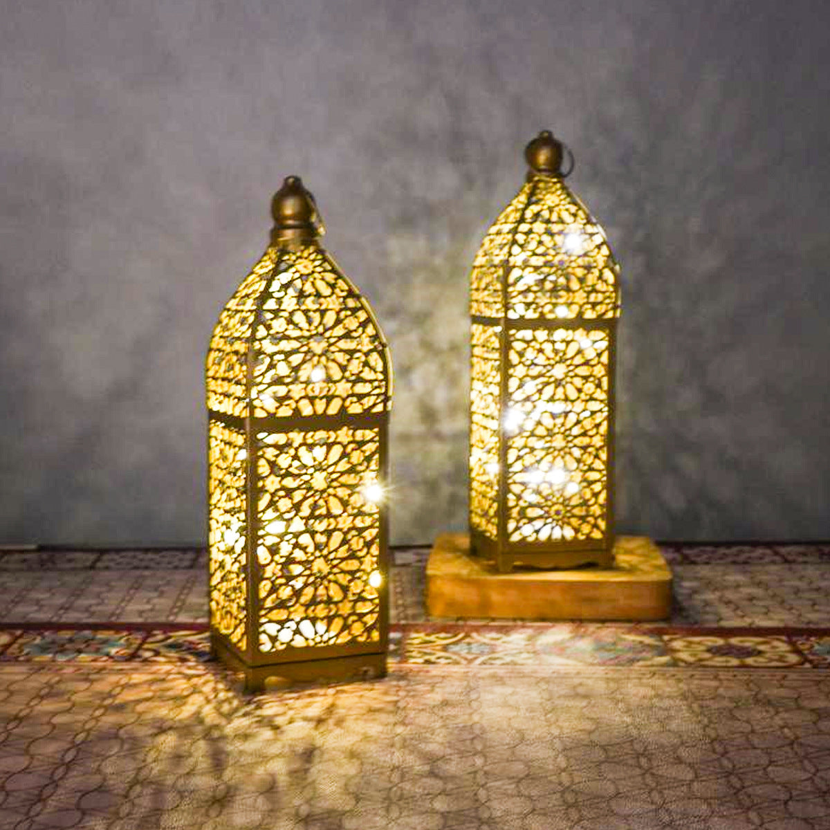 Luminous Iron TableTop Lamp Decor