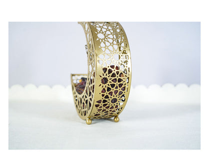 Elegant Crescent Storage Tray Stand