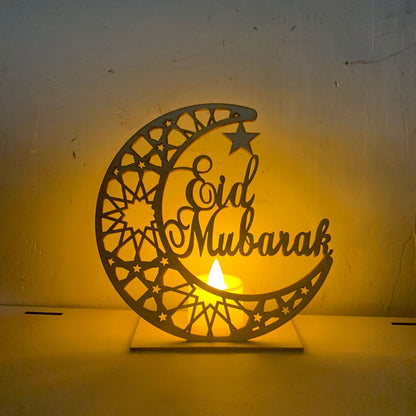 Luminous Handcrafted Wooden Islamic Gift
