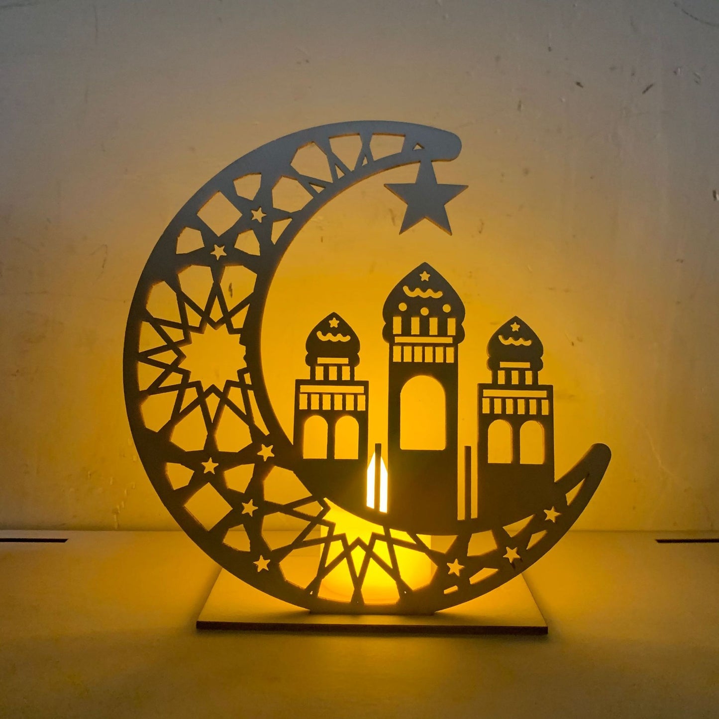 Luminous Handcrafted Wooden Islamic Gift