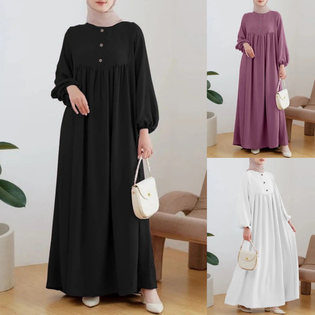 Muslim Style Long Sleeve Dress