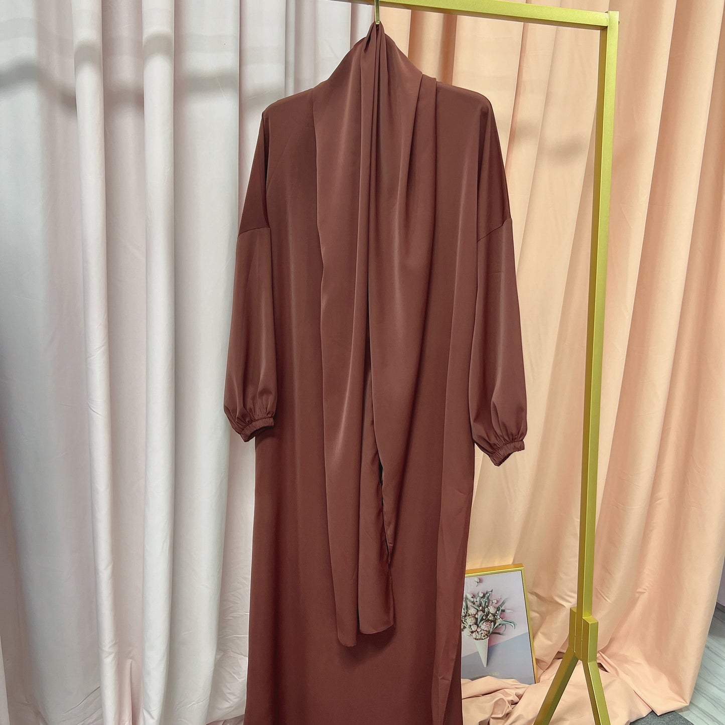 Luxurious Muslim Hooded Robe Dress