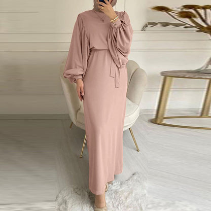 Long Sleeve Casual Robe Dress