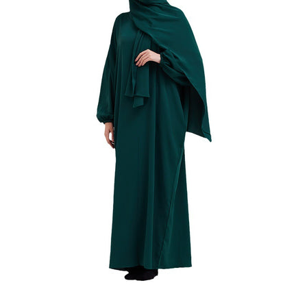 Luxurious Muslim Hooded Robe Dress