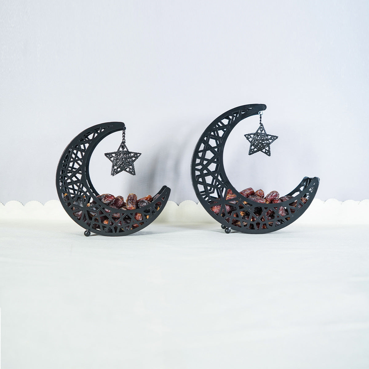 Elegant Crescent Storage Tray Stand