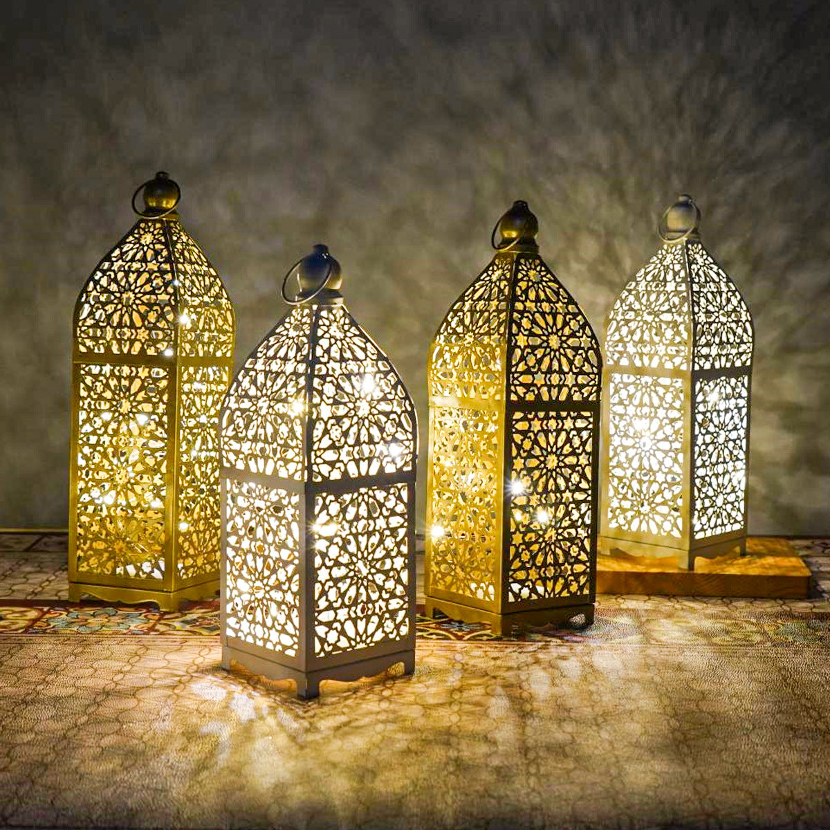 Luminous Iron TableTop Lamp Decor
