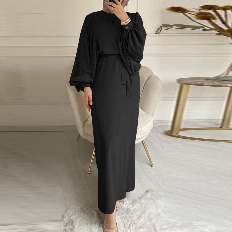 Long Sleeve Casual Robe Dress