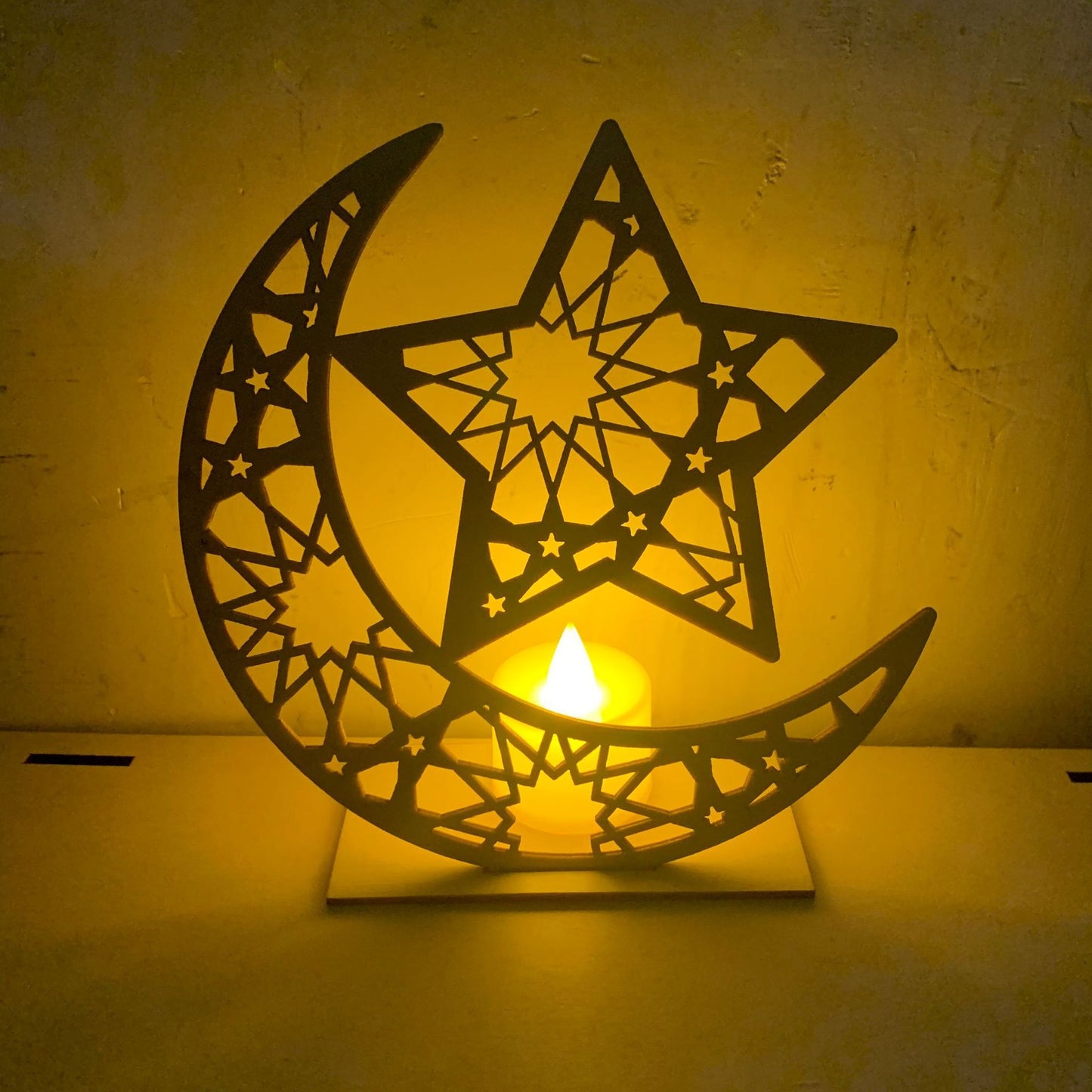 Luminous Handcrafted Wooden Islamic Gift