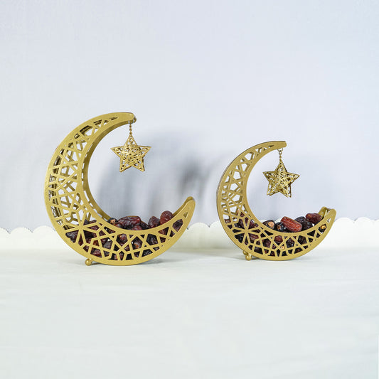 Elegant Crescent Storage Tray Stand