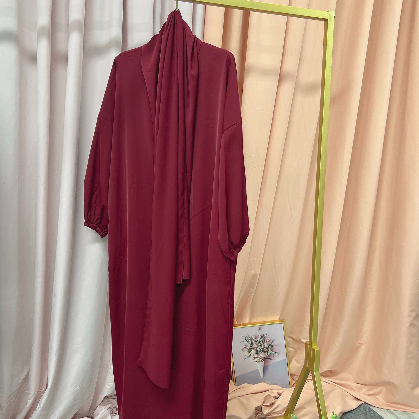 Luxurious Muslim Hooded Robe Dress