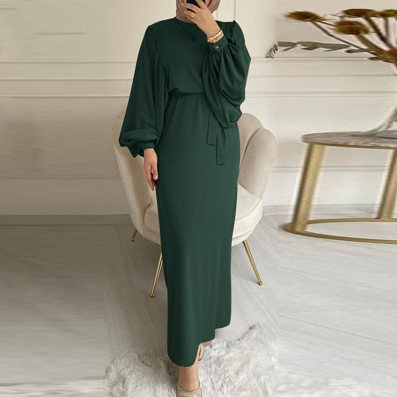 Long Sleeve Casual Robe Dress