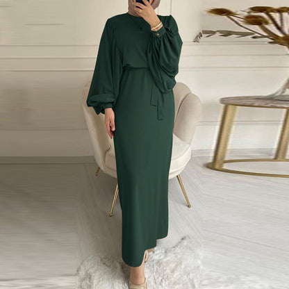 Long Sleeve Casual Robe Dress